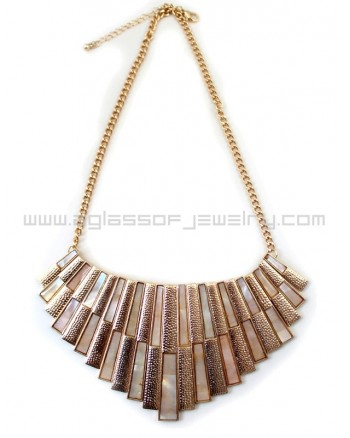 Golden Seashell Tassel Necklace